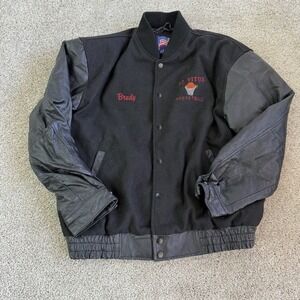 Leather USA ST. Vitus Basketball; Brady Varsity Jacket Mens L Black